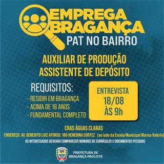 Auxiliar de produção e Assistente de depósito