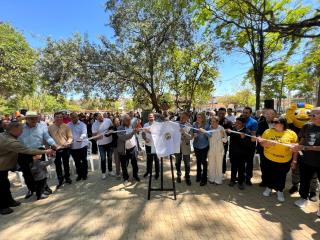 Inauguração Praça Coronel Jacintho Osório (Praça do Matadouro) - Descerramento da placa