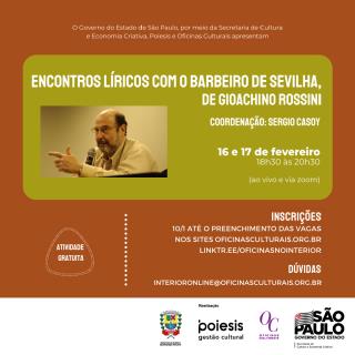 ARTE_ENCONTROS LÍRICOS COM O BARBEIRO DE SEVILHA, DE GIOACHINO ROSSINI 