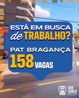 PAT disponibiliza 158 vagas de emprego para empresa Carretero