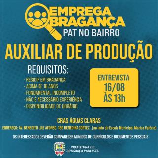 Auxiliar de produção