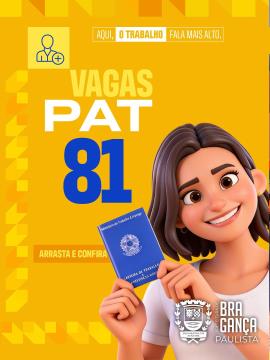 Posto de Atendimento ao Trabalhador tem 81 vagas disponíveis nesta semana