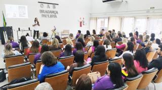 Coordenadoria de Políticas Públicas para Mulheres participa de palestras sobre a violência contra a mulher (1)