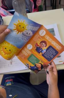 Cartilha ilustrada orienta alunos sobre o clima
