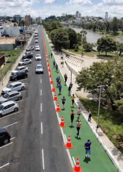 Faixa Verde estreia nesta quinta-feira no Lago do Taboão e garante mais segurança para a prática esportiva