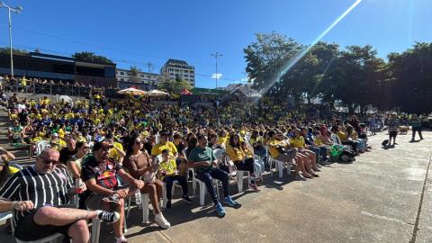 Arena do Lago lota e Fan Fest reúne multidão em vitória do Brasil na Copa