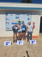 pódio da prova Heptatlo medalha de ouro Bragança Paulista