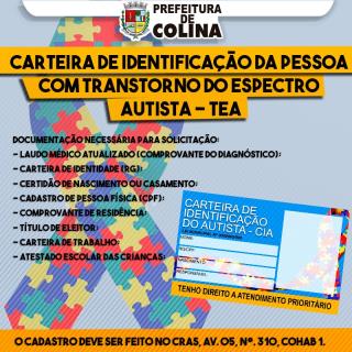 ARTE - Cadastro para Carteira do Autista - Site