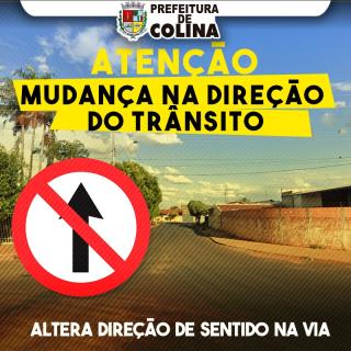ARTE - Mão única bairro Nova Colina