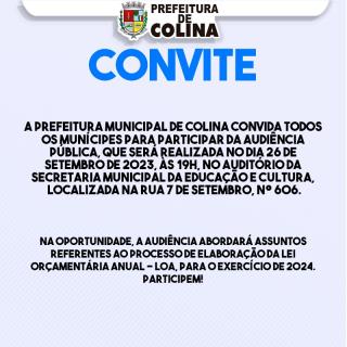 Convite audiencia orcamento 2024