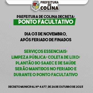 ARTE - Ponto Facultativo Finados - Site