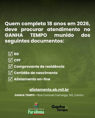 Prazo Alistamento 2026