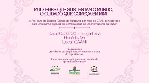 Convite evento CRAS Mulheres