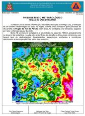 Alerta da Defesa Civil de SP. Divulgação
