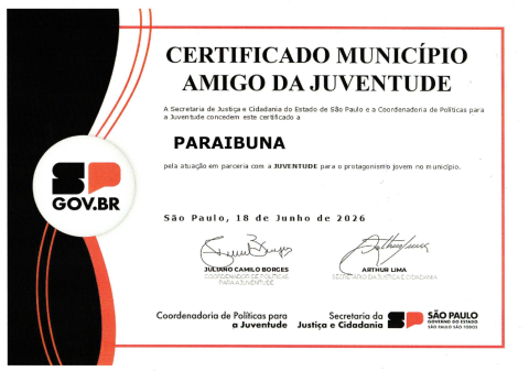 Certificado concedido ao município