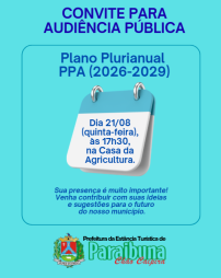 Convite Audiência Pública PPA