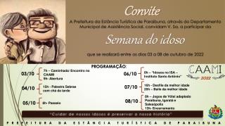 Programação da Semana do Idoso, em 2022. Divulgação