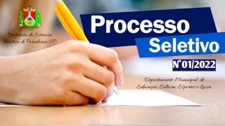 01 - Processo Seletivo Educação - Nº 01-2022. Divulgação