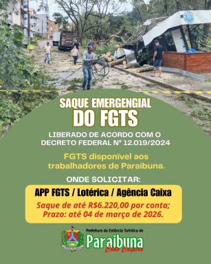 Saque Emergencial FGTS. Divulgação