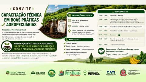 01 - Convite aos produtores rurais para capacitação