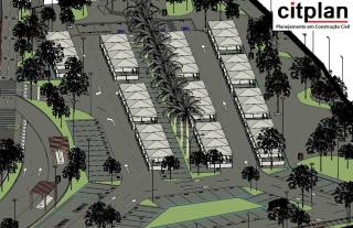 131 - Imagem meramente ilustrativa do Projeto Executivo da futura 'Praça Beira Rio', Centro de Paraibuna