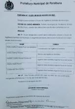 03 - Relação oficial dos profissionais da trabalham na Vigilância Sanitária de Paraibuna.