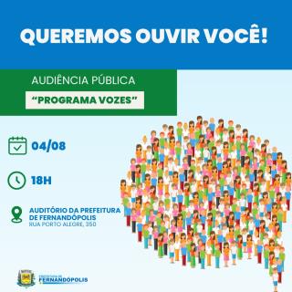 Acontece hoje a última audiência pública do Orçamento Participativo