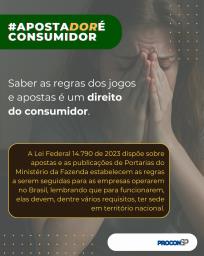 Procon-SP alerta consumidores sobre riscos em jogos de apostas online