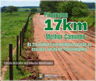 Fernandópolis conquista 17 km de melhorias no programa ‘Melhor Caminho’