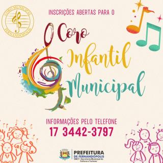 Fernandópolis abre inscrições para o ‘Coro  Infantil Municipal’  