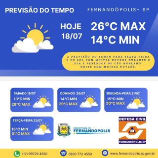 PREVISÃO DO TEMPO