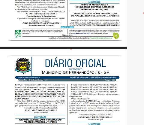 Prefeitura faz contratação emergencial de empresa de transporte público