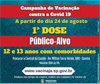 vacina 12 e 13 com comordidades