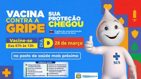 Campanha de Vacinação contra Influenza-2026 começa no sábado