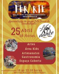Com apresentação do grupo Let’s Dance, Ferarte acontece nesta sexta-feira (25)