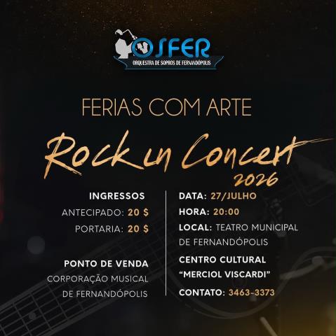 Hoje tem “Rock in Concert” no Teatro Municipal