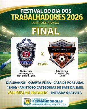 Final do Festival do Trabalhador acontece nesta quarta-feira (29)