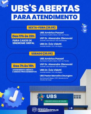 Casos de síndrome gripal levam a alterações de horários nas UBSs
