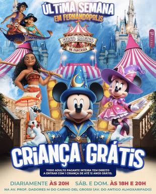 Circo Mágico da Fantasia encanta Fernandópolis com casa cheia, espetáculo de quase duas horas e despedida marcada por grande público