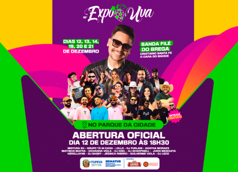 18ª Expo Uva de Itupeva começa nesta sexta-feira (12) com muitas atrações