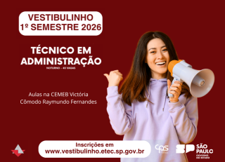 Vestibulinho Etec abre inscrições para curso técnico em Administração em Itupeva