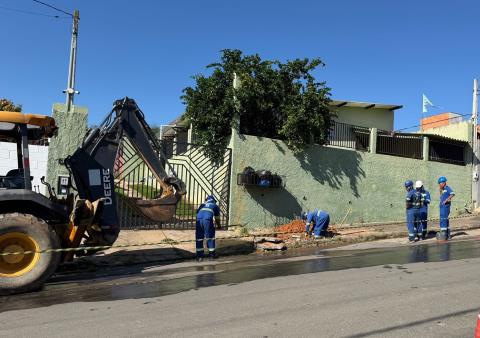 Prefeitura e Sabesp avançam em obra abastecimento público de água no Residencial Pollyana