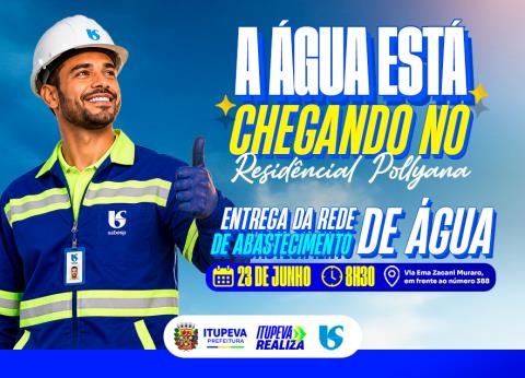 Prefeitura e Sabesp concluem obra de abastecimento de água no Residencial Pollyana