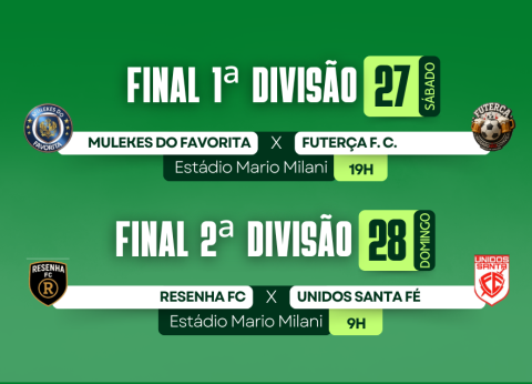 Campeonato Amador define campeões da primeira e da segunda divisão neste fim de semana