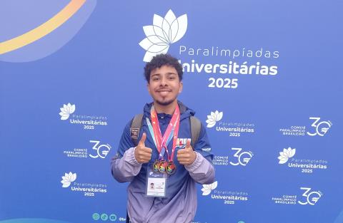 Atleta de Itupeva conquista três medalhas nas Paralimpíadas Universitárias 2025