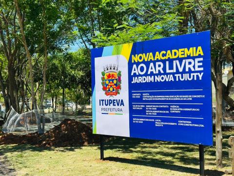 Obras das novas academias ao ar livre já começaram nos bairros Pacaembu II e Jardim Nova Tuiuty