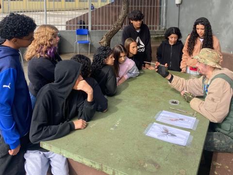 Aprender para prevenir: Unidade de Vigilância de Zoonoses leva ação sobre aracnídeos à escola