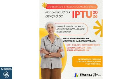 IPTU 2026 - Isenção 01