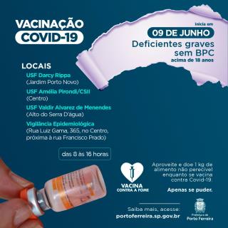 422. Vacinação. 2021. 06.09 - Deficientes sem BPC