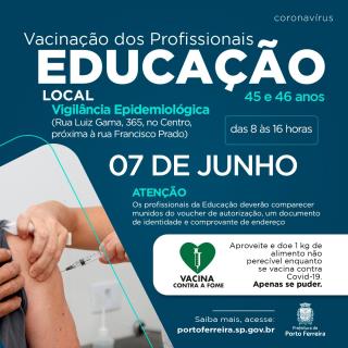 420. Vacinação Professores. 2021. 06.07